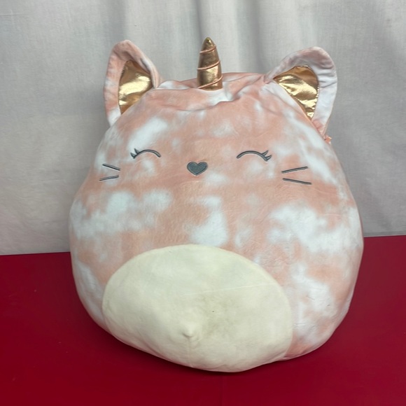 Squishmallow Feodora Cat Caticorn Pink White Large 16" Kellytoys - Picture 1 of 4